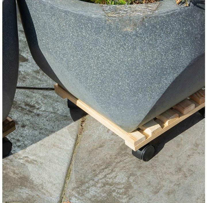 Produktbild Esschert Design Rolleruntersetzer Quadratisch L Nature/Schwarz