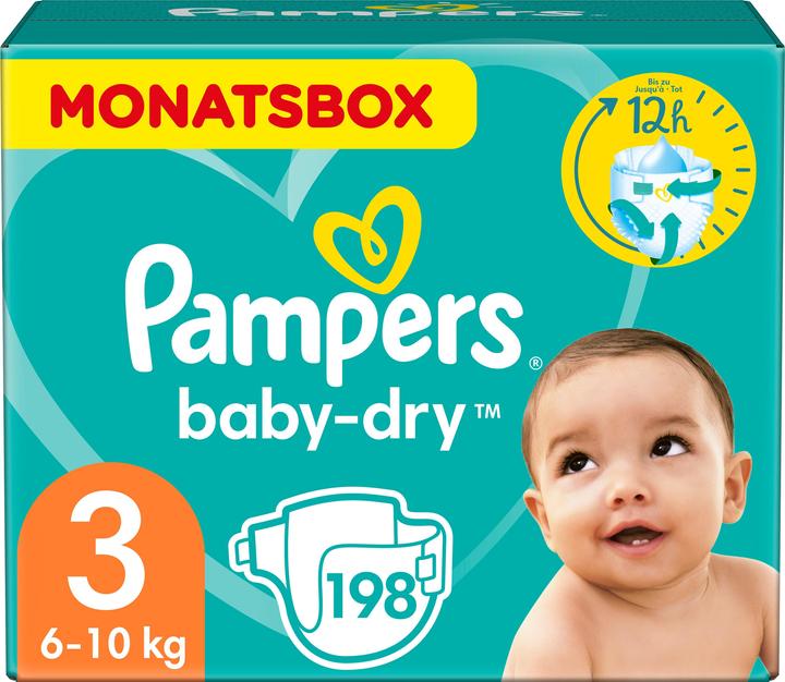 Produktbild Pampers Baby-Dry ALT (Gr. 3, Monatsbox, 198 Stück)