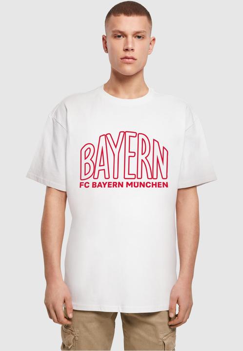 Produktbild FC Bayern München Logo Outlines Red Heavy Oversized Tee - 115215 (XL)