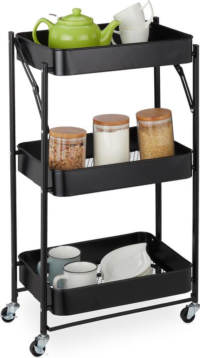 Actual product image Relaxdays trolley on wheels
