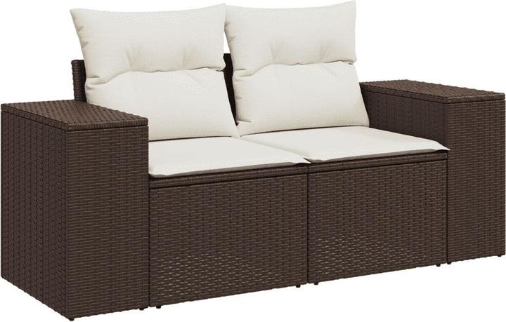 Actual product image VidaXL Garden furniture Sofa set Garden set 7-piece garden set Brown