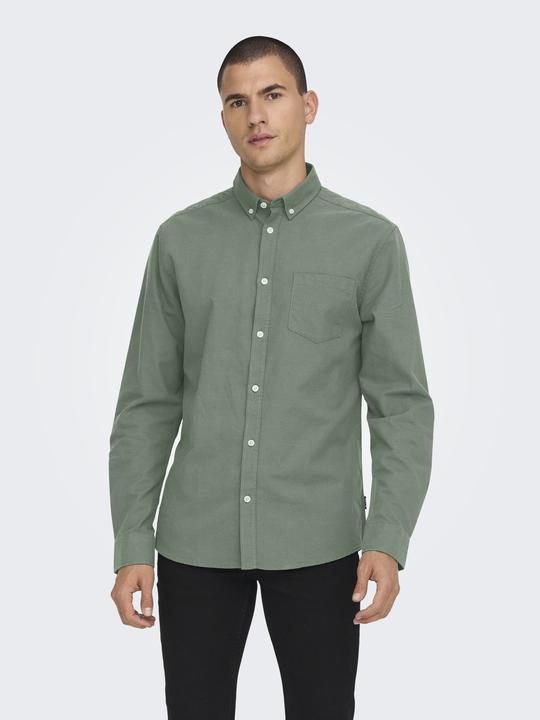 Image du produit Only & Sons Slim Fit Button-Down Col Chemise Oxford (M)