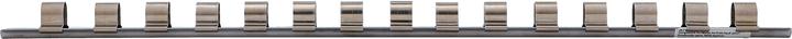 Actual product image BGS Socket Rail with 15 Clips 12.5 mm (1/2") (12.5 mm)