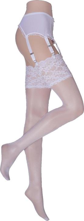 Image du produit Levee Satin Sheers Bas porte-jarretelles, couleur 100 blanc, taille 56-58 (20 DEN, 56 - 58)