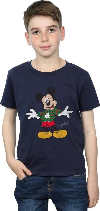 Actual product image Disney Boys Mickey Mouse Christmas Jumper T-Shirt (152, 158)