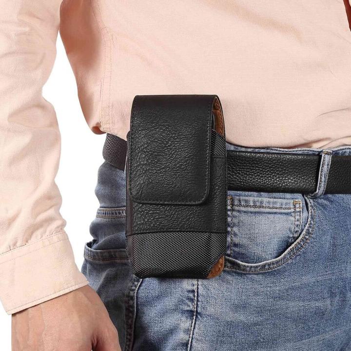 Produktbild Cover-Discount Nylon - Leder Gurttasche mit Kartenfach schwarz / L