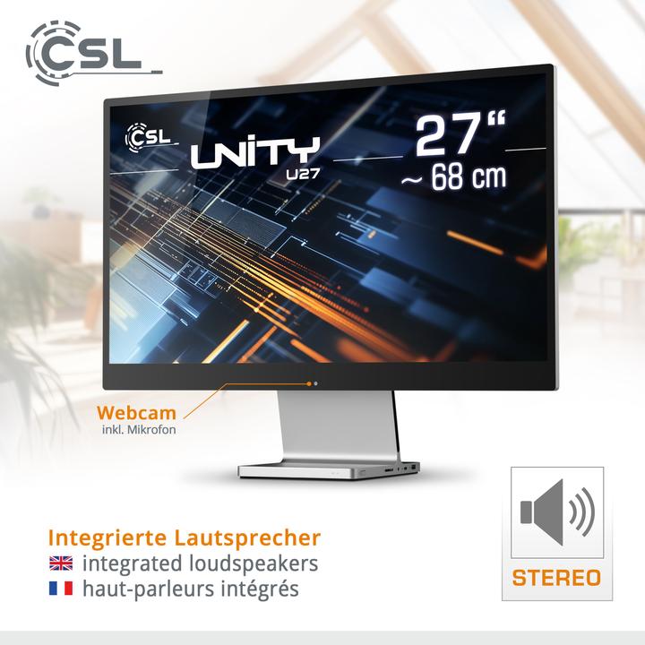Image du produit CSL All-in-One-PC Unity U27 2000 Go 64 Go RAM Win 11 Pro (Intel Core i5-1235U, 64 Go, 2000 Go, Intel Iris Graphics)