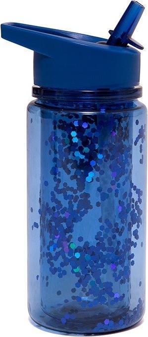 Actual product image Petit Monkey Drinking bottle with glitter, Night Blue (0.35 l)