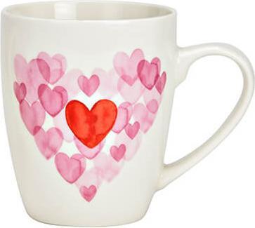 Actual product image Beanarella Valentine's Day mug with heart motif, porcelain, design 2 (360 ml)