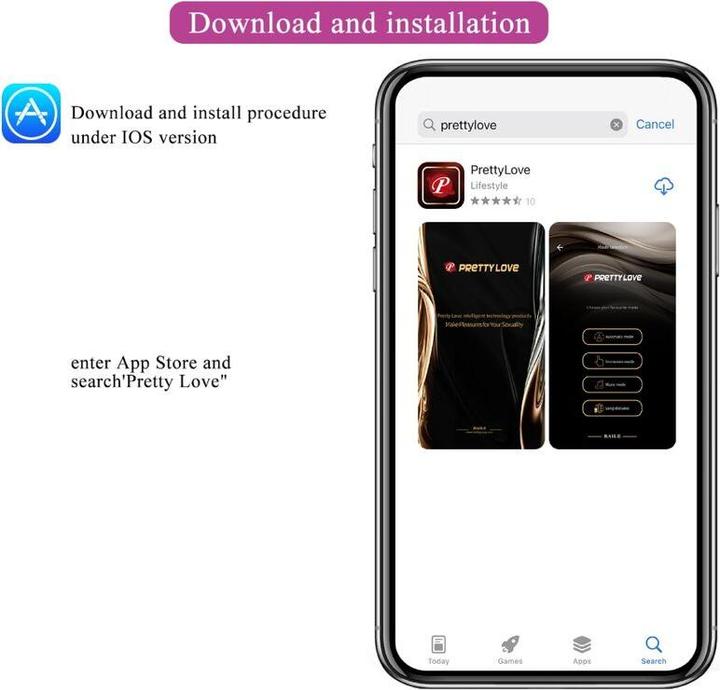 Actual product image Pretty Love Nymph Vibrating Egg App-Controlled Purple