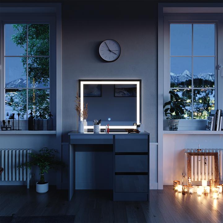 Actual product image Vicco Sherry with stool and lighting (90 x 75 x 40 cm)