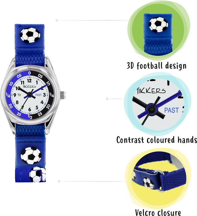 Image du produit Tikkers Enseignant Velcro Time (Montre analogique, 26 mm)