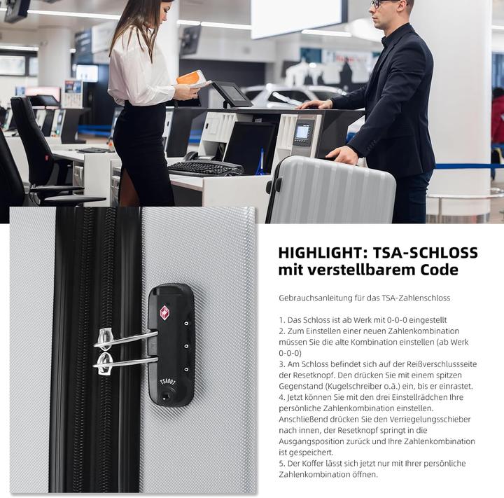 Image du produit Beibye 3-teiliges Reisekofferset 2080 (Bagage à main (jusqu'à 50l), M (50 - 90l), L (90 - 115l))