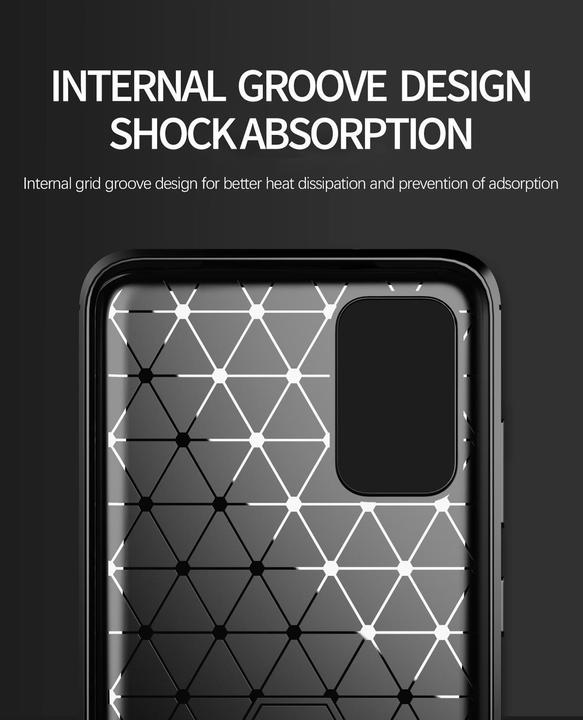 Immagine prodotto Cadorabo TPU Ultra sottile in acciaio inossidabile al carbonio Combi Cover (Samsung Galaxy S20+)