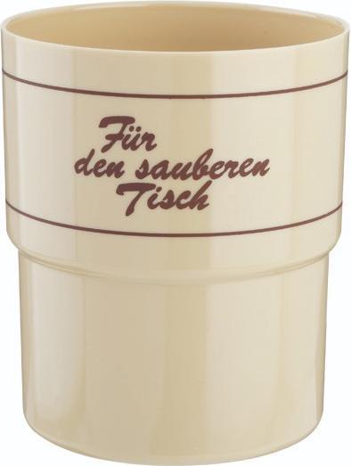 Actual product image Georg Kayser Table waste bin beigeØ 11 cm