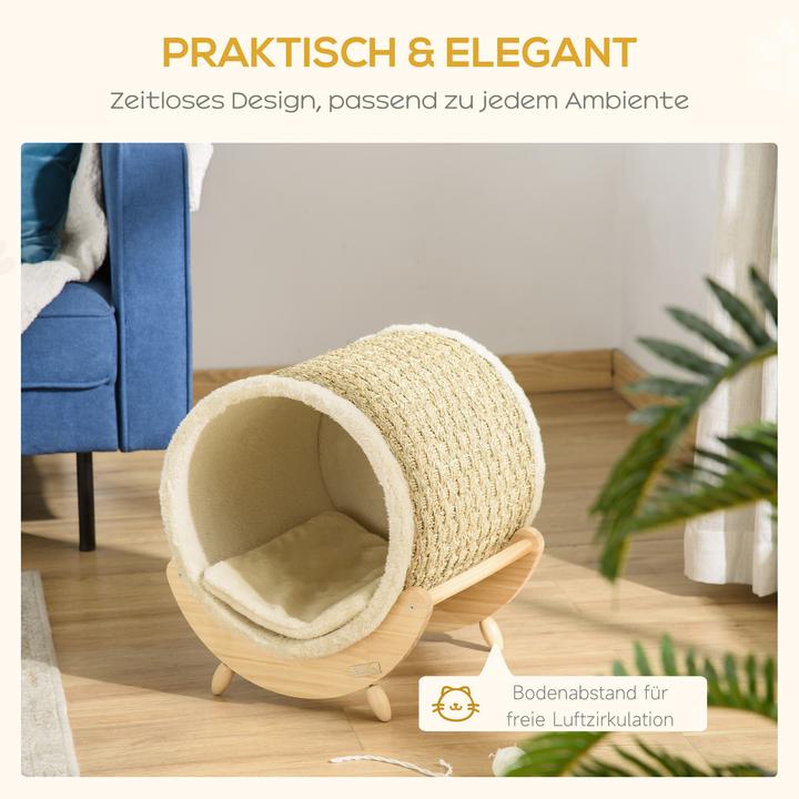 Image du produit PawHut Maison pour chat avec coussin (Chat)
