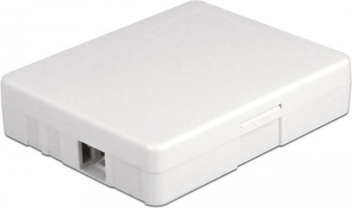 Immagine prodotto Delock Scatola di giunzione a parete per fibre ottiche per 2 x SC simplex o LC duplex bianco (Scatola di giunzione)