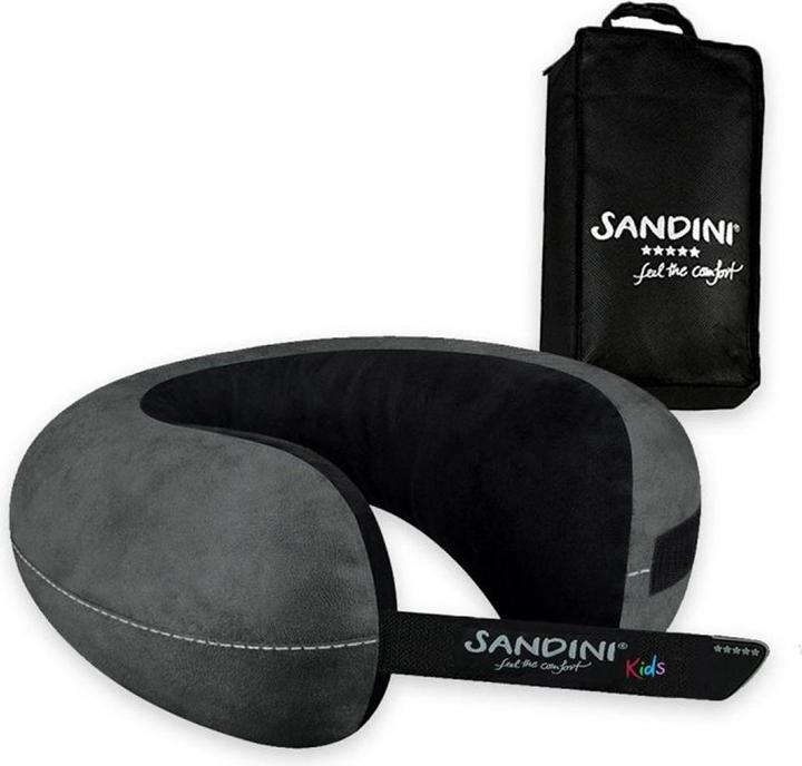 Immagine prodotto Sandini TravelFix Kids, microfibra antracite (Cuscino per testa e collo)