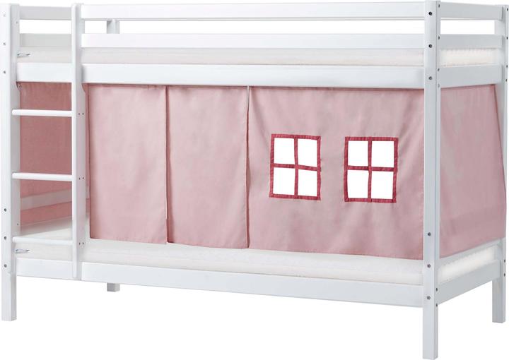 Image du produit Hoppekids BUNDLE BASIC lit superposé (non divisible) 90x200cm avec rideau en Pale Rose et ECO Dream (90 x 200 cm)