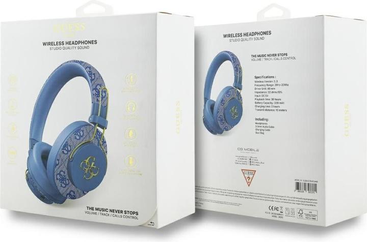 Image du produit Guess Headphones Bluetooth ENC Metal 4G Logo blue (Sans fil)