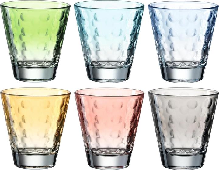 Image du produit Leonardo Verre à boire Optic Pastel 215 ml, 6 pièces, multicolore (0.22 l, 6 x)
