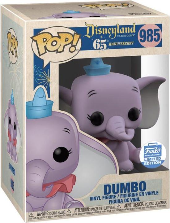 Actual product image Funko POP! Disney 65th Anniversary Dumbo (Purple) Exclusive
