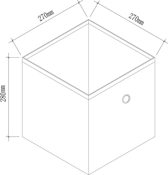 Produktbild VCM 2er Set Stoff Faltbox Klappbox Boxas (27 x 27 x 28 cm)