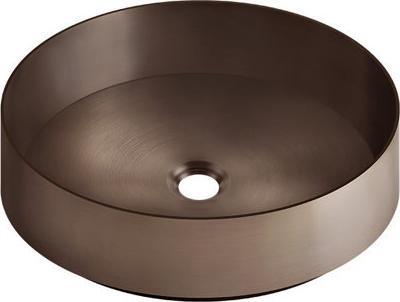Gessi 316, Aufsatzbecken, rund, Edelstahl 400mm, 54601 (50 mm, 400 mm)