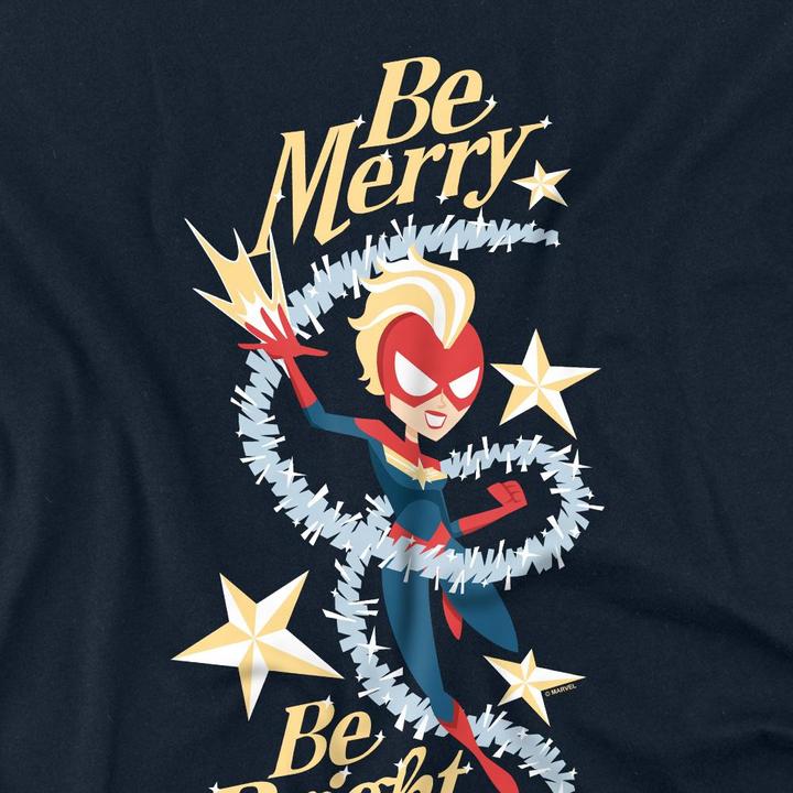 Immagine prodotto Captain Marvel Be Merry Be Bright Maglietta Adulto Unisex (XL)