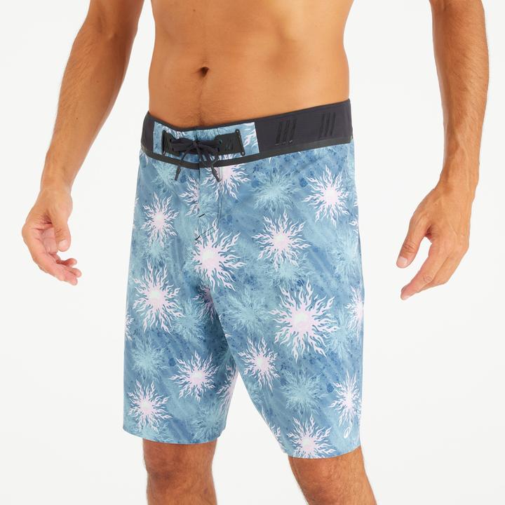 Olaian Boardshorts Herren lang Morpho Yingyang 20" blau