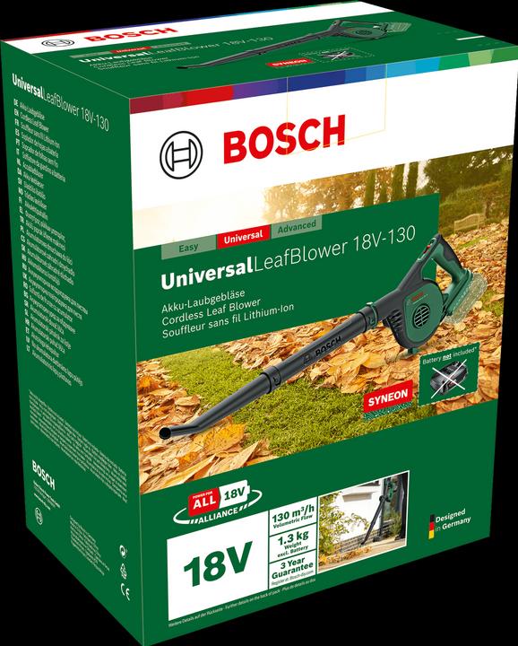Actual product image Bosch Home & Garden UniversalLeafBlower 18V-130 (Rechargeable battery operated, Leaf blower)