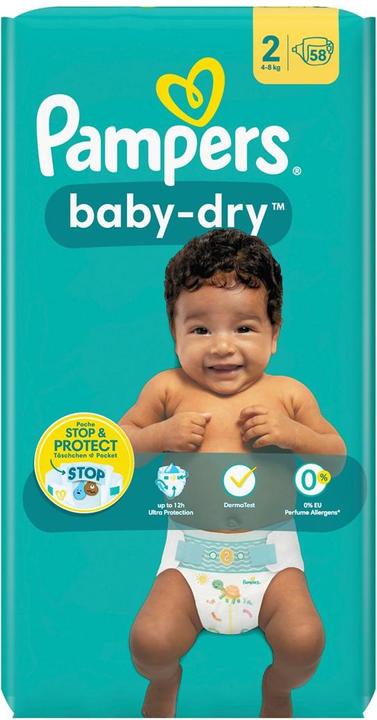 Actual product image Pampers Baby-Dry (Size 2, Pack, 58 Piece)