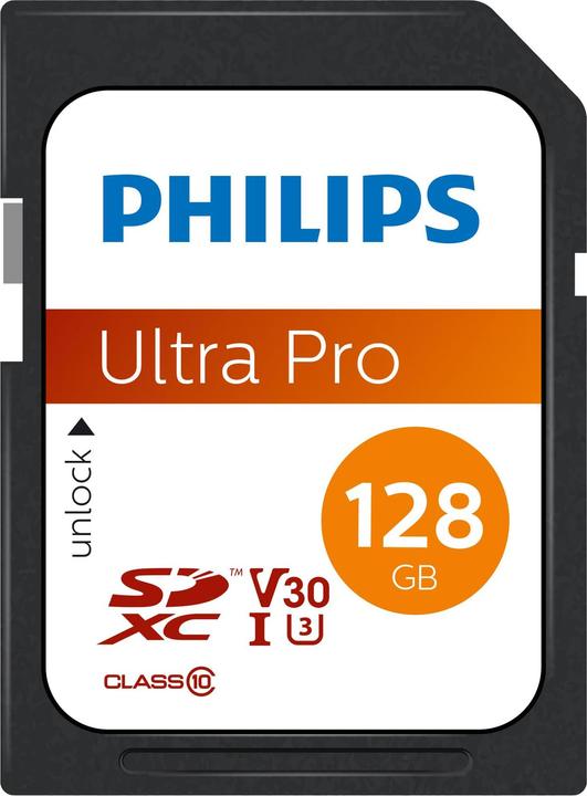 Actual product image Philips SDXC Card 128GB Class 10 UHS-I U3 V30 A1 (128 GB, SDXC, U3, UHS-I)