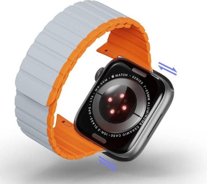 Produktbild Dux Ducis Magnetic Strap for Apple Watch SE, 8, 7, 6, 5, 4, 3, 2, 1 (41, 40, 38 mm) Strap (LD Versio (41 mm, 38 mm, 40 mm, Silikon, Metall)