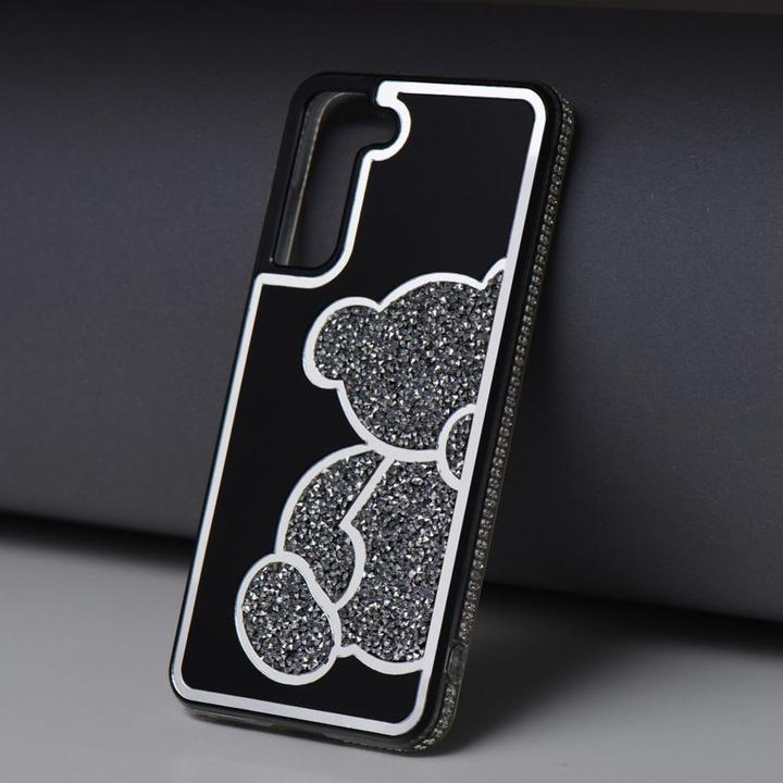 Actual product image OEM Back panel cover TEDDY BEAR Case for SAMSUNG A16 5G silver