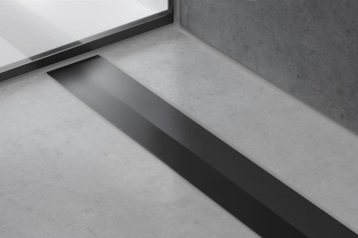 Produktbild hansgrohe HG Duschrinne RainDrain Flex kürzbar, freie Montage 900mm mattschwarz (900 mm)