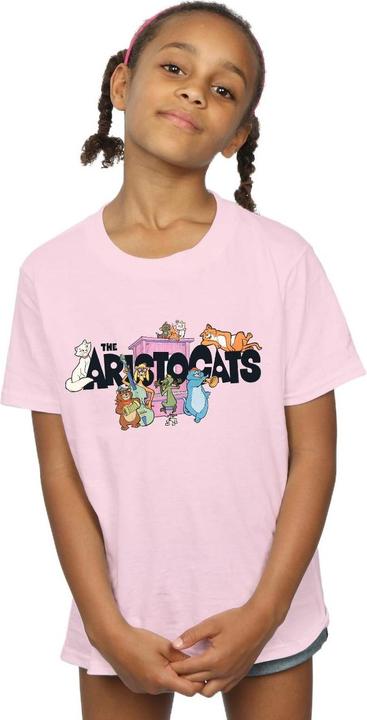 Actual product image Disney Girls Aristocats Logo Cotton T-Shirt (152, 158)