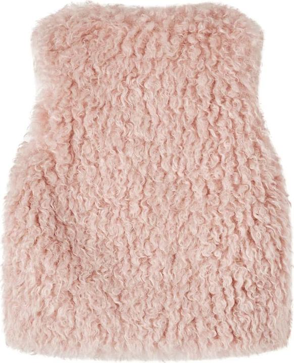 Actual product image VidaXL Children's waistcoat faux fur light pink 92,outer material (92)