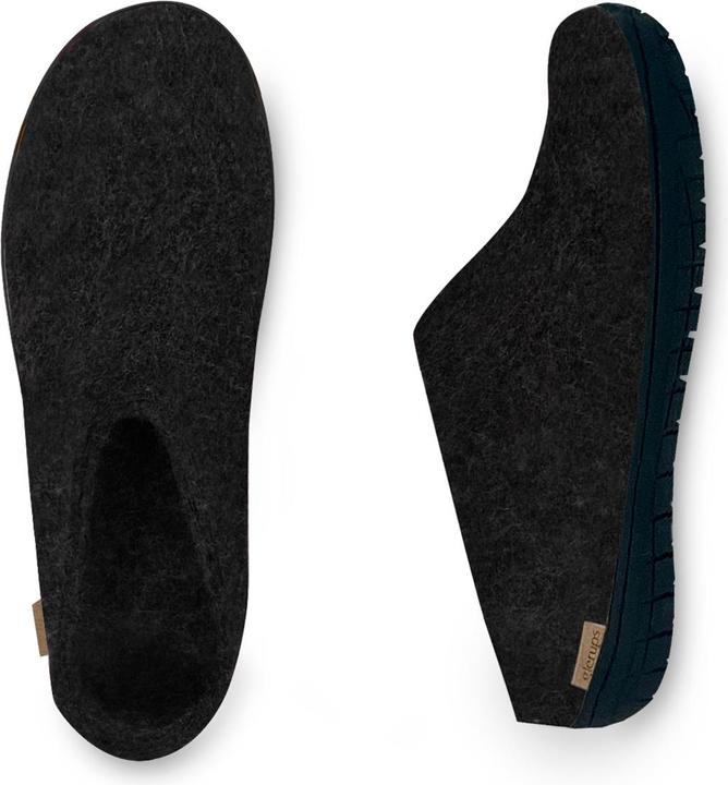 Actual product image Glerups Natural rubber sole black slippers (49)