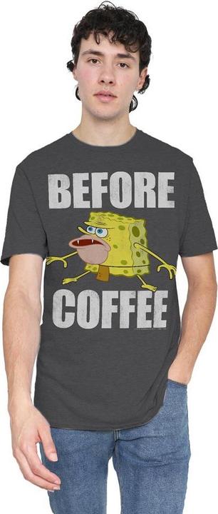 Image du produit Spongebob Squarepants - T-shirt BEFORE COFFEE MEME - Adulte (XXL)