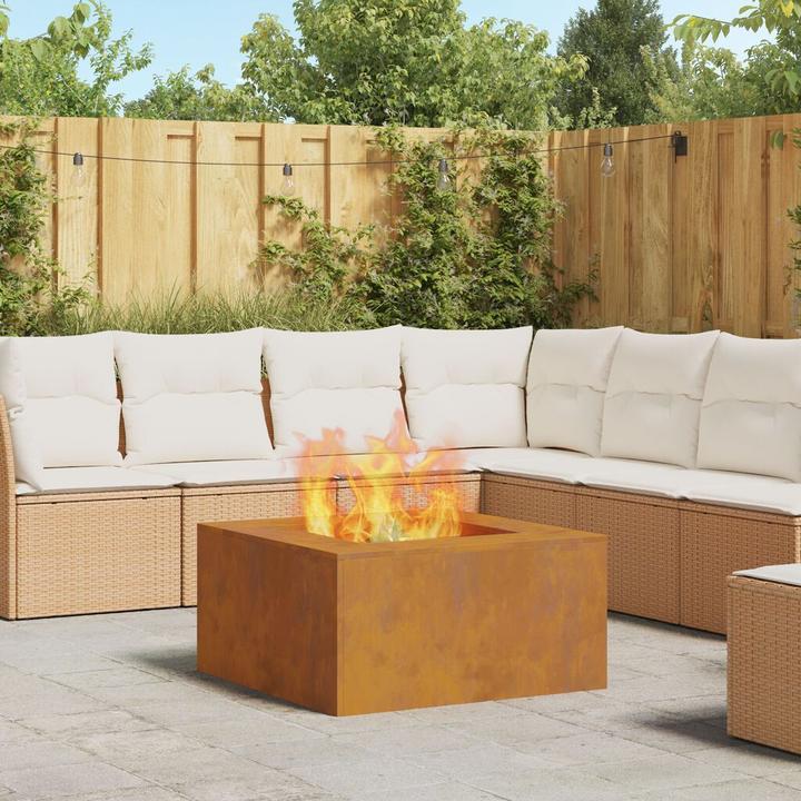 Produktbild VidaXL Feuerstelle Quadrat 80x80x40 cm Wetterfester Stahl (80 cm)