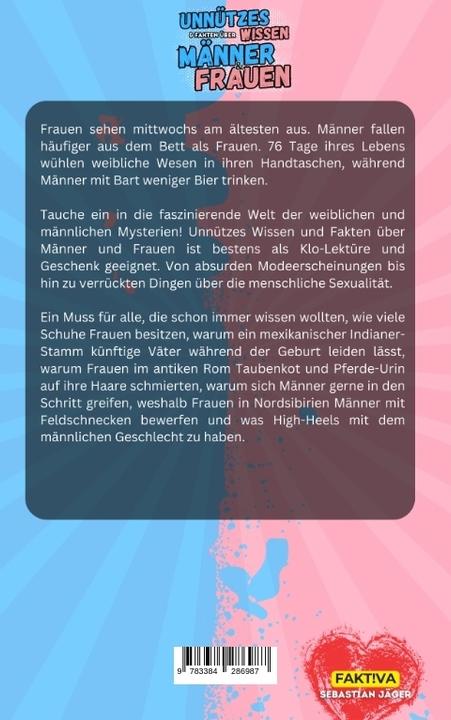 Produktbild Unntzes Wissen & Fakten ber Mnner und Frauen (Deutsch, Sebastian Jäger, Faktiva, 2024)