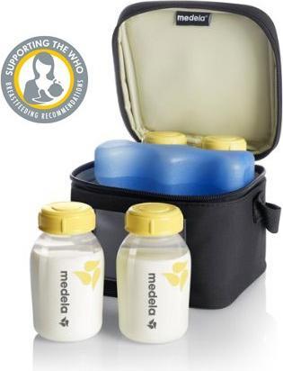 Actual product image Medela Cooler bag with 4 milk bottles and 1 cooling element (0.15 l)