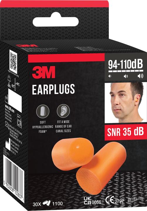 Actual product image 3M Hearing protection plugs 1100C30 (30 x)