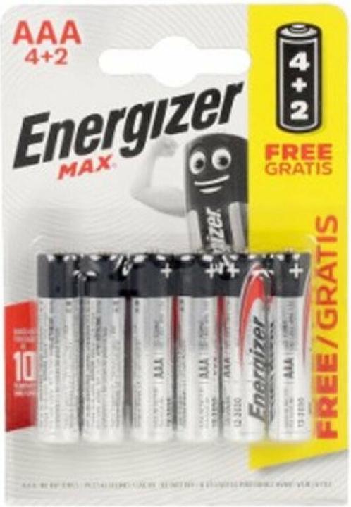 Image du produit Energizer Pile Max 4+2 Micro (AAA) alcaline-manganèse 1.5 V 6 pcs. (6 pcs, AAA)
