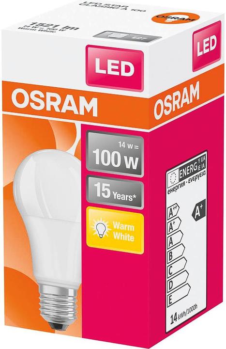 Produktbild Osram Led Star Classic A (E27, 14 W, 1521 lm, 1 x, F)