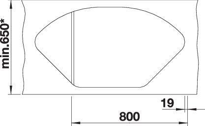 Actual product image Blanco Delta II (Fitted sink, 105.70 cm, 57.50 cm)