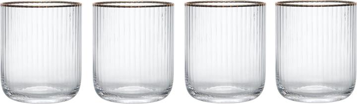 Mikasa Sorrento Ridged Crystal Tumbler Glasses, Set of 4, 400ml (0.40 l, 4 x)