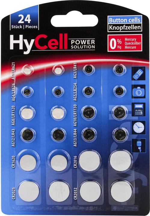 HyCell Alkaline Lithium Set (24 Stk., LR44)