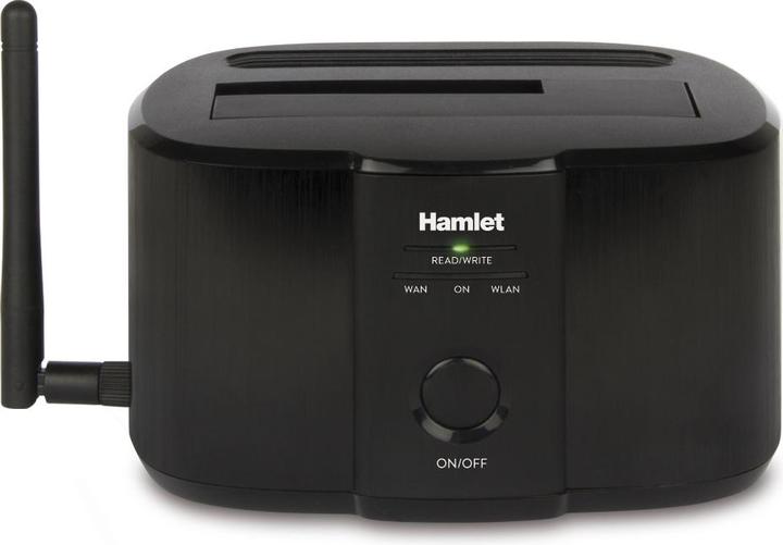 Actual product image Hamlet Wi-Fi Docking Station for 2.5" or 3.5" sata hard disks (1 Ports)
